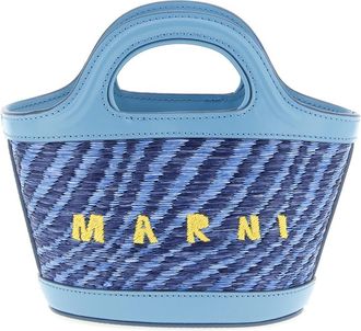 Marni Light Blue Tropicalia Micro Tote
