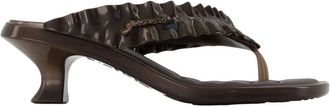Ganni Schoenen, Dames, Bruin, 40 EU, Thong Kitten Sandalen