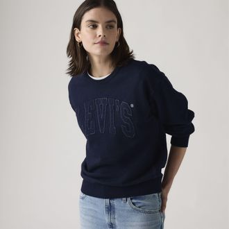 Levi's Graphic Heritage Crew Sweatshirt - Womens - XS - Blue