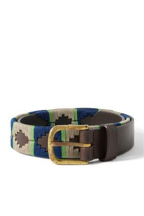 Sid Mashburn 3cm Embroidered Leather Belt