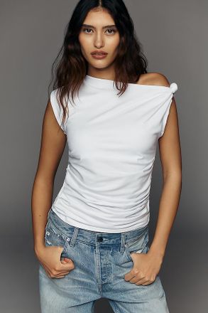 Esth&eacute; Asymmetric Knot T-Shirt Top