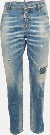 Dsquared2 Blue Painted Denim Cool Girl Jeans L Waist