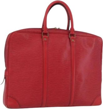 Louis Vuitton Pre-owned Vintage Epi Business Bag - Dames - Vintage Handtas - Rood - ONE Size - Leer - Vintage