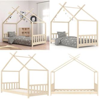 vidaXL Giroletto per Bambini in Legno Massello di Pino 70x140 cm - Letto per bambini - Letto in legno