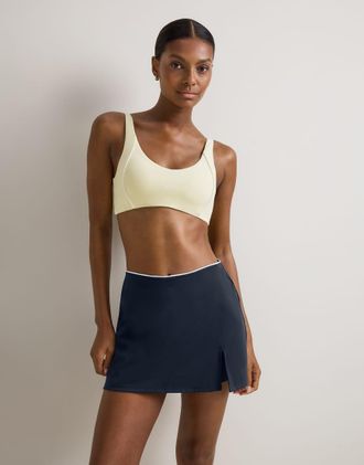 Tala SkinLuxe - Minigonna pantalone con profili a contrasto blu navy scuro