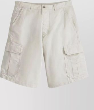 Dior denim cargo shorts belt loops back pocket