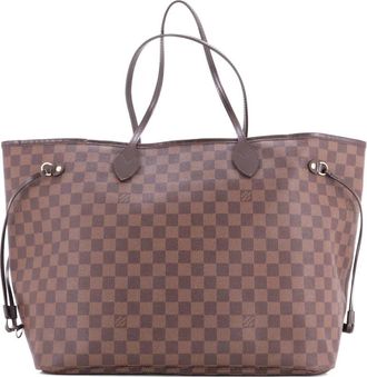 Louis Vuitton Borsa tote Neverfull GM in tela Damier - Marrone
