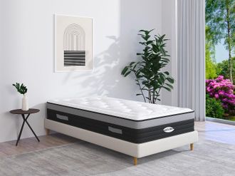 Vente-Unique Materasso singolo a molle insacchettate e memory foam 90 x 200 cm ibrido - AMARANTE di NATUREA