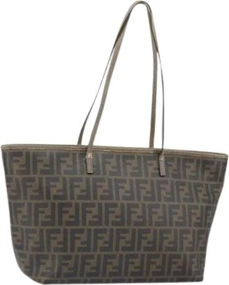 Fendi Pre-owned Canvas Tote Bag - Dames - Vintage Shopper - Bruin - ONE Size - Vintage