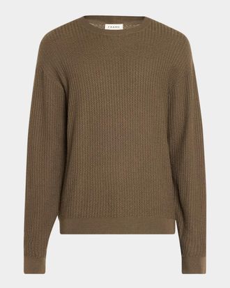 Frame Denim Textured Wool Crewneck Sweater