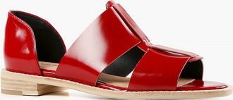 All Black Womens Fishy Dorsay Sandal In Red