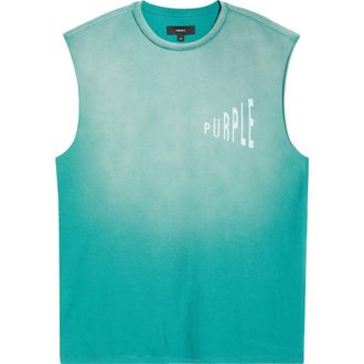 Purple Distressed Sleeveless Graphic T-Shirt in Green at Nordstrom, Size Xx-Large