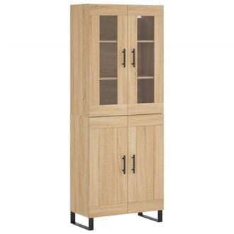 vidaXL Vidaxl - Aparador Alto Madera Contrachapada Color Roble 69,5x34x180 Cm