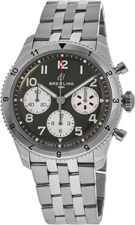Breitling Classic Avi Chronograph 42 Curtiss Warhawk Green Dial Steel Mens Watch A233802A1L1A1