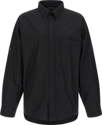 Balenciaga Black Cotton Mens Blouse