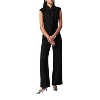 Odd Muse Jumpsuit met wijde pijpen voor dames (Zwart)