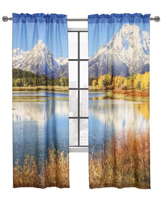 Habitat Photo Reels Digital Panoramic Print Curtain Panel Pair