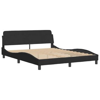 vidaXL Vidaxl - Estructura De Cama Sin Colch&oacute;n Terciopelo Negro 160x200 Cm