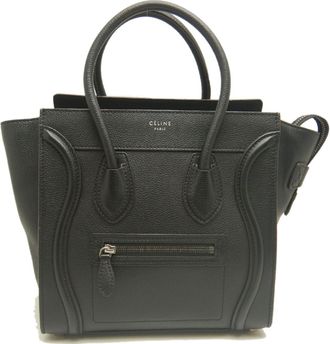 Celine Black Leather Tote Bag (Pre-Owned)