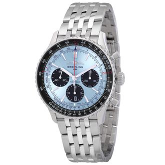 Breitling Pre-owned Breitling Navitimer Chronograph Automatic Chronometer Blue Dial Mens Watch AB0138241C1A1