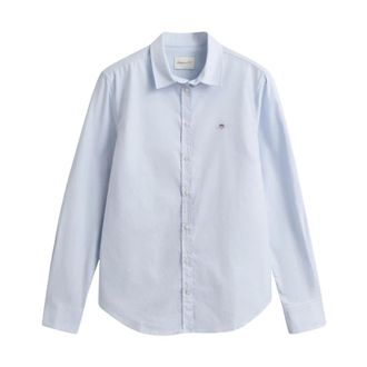GANT Camisa Oxford Cl&aacute;sica El&aacute;stica - Blouses & Shirts - Mujer - Azul - XS
