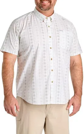 Columbia Big & Tall Rapid Rivers Wildflower Sport Shirt in White at Nordstrom, Size Xx-Large