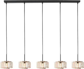 Steinhauer Mexlite - L&aacute;mpara Colgante - Haloswap - Natural Negro - Bamb&uacute;