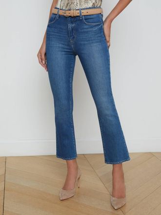 L'agence Mira Cropped Micro Boot Cut Pants In Stockton