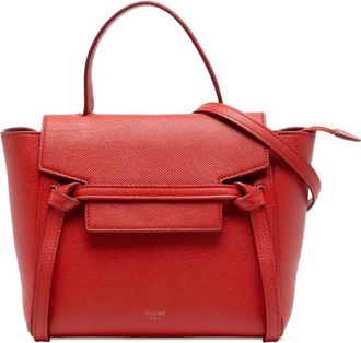 Celine 2012-2018 Nano Grained Calfskin Belt Bag satchel - Rood
