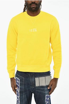 Dsquared2 ICON Fleeced Cotton Crew-neck Sweatshirt size S