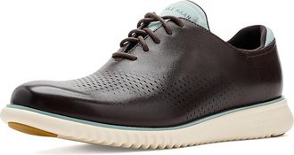 Cole Haan 2.zerogrand Lightweight Leather Laser Wingtip Mens Shoes Madeira/Cloud Blue : 11.5 D - Medium