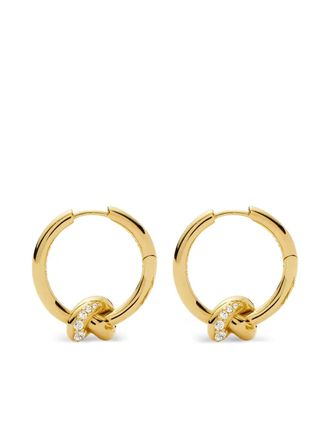 Missoma Lucy Williams cubic zirconia knot-detail hoop earrings - Gold