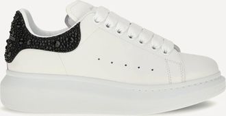 Alexander McQueen Sneakers oversize con tallone in camoscio e cristalli Woman 38.5