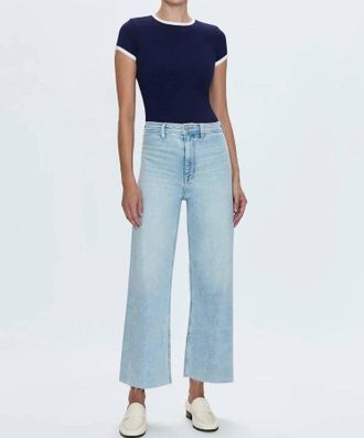 Pistola Denim Penny Crop High Rise Wide Leg Jean In Collective