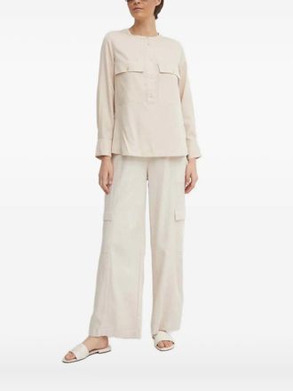 Joop button-fastening blouse - Neutrals