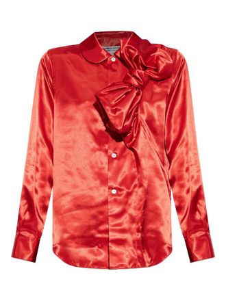 Comme Des Garçons Shirt verfraaid met strik - Rood