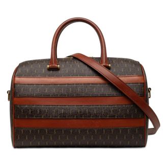 Saint Laurent Pre-owned Saint Laurent Le Monogramme Coated Canvas and Leather Striped Boston Bag Ladies BO86IEP5YD1ONUD6