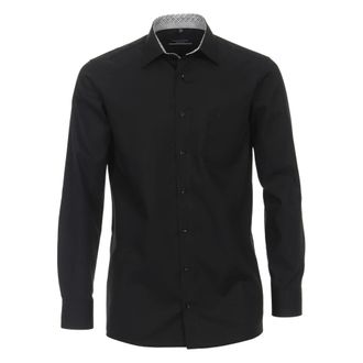 Casamoda Casual overhemd met lange mouwen - Heren - Overhemden - Zwart - Maat: 2XL