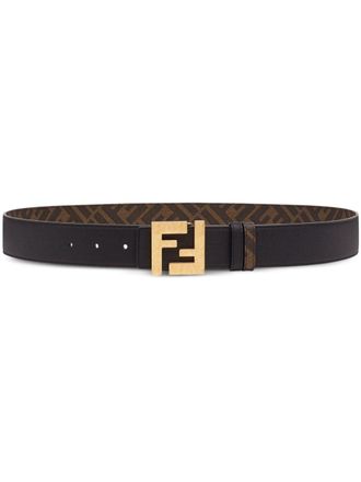 Fendi Cintura FF squadrata - Nero
