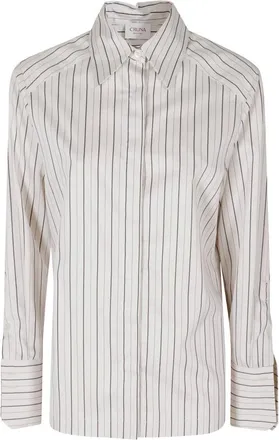 Cruna Camicetta Cropped a Maniche Lunghe Regular Fit - - Blouses & Shirts - Donna - Beige - M