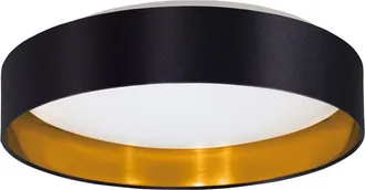 Eglo Eglo Iluminaci&oacute;n Plaf&oacute;n Led Redondo Maserlo 2 Negro Y Oro 20w 3000k 2400lm &Oslash;380mm
