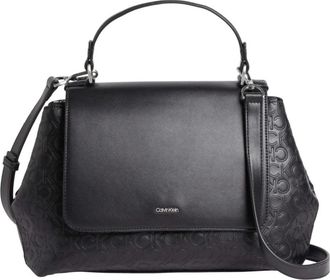 Calvin Klein Must Tote Mono - Dames - Handtassen - Zwart - ONE Size - Leer - Tassen