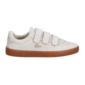 Lacoste Baseshot Pro Strap - Dames - Schoenen - Beige - Maat: 38 EU Su&egrave;de