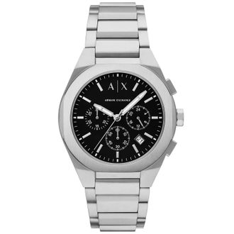 A|X Armani Exchange Mens Rafael Black Dial Watch