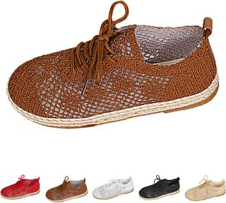 Generic Lace-Up Fit Shoes Womens Wide Fit Mesh Breathable Sneakers Casual Comfortable Cushioned Sole Front Canvas Shoes Ladies Lightweight Non Slip Walking Tr