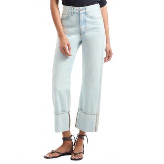 Veronica Beard Womens Dylan Straight Leg Jean In Pale Stone