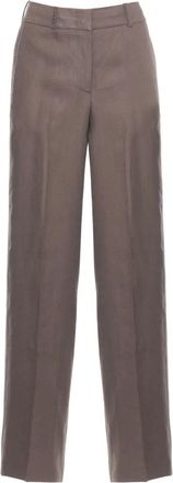 PESERICO Broeken, Dames, Bruin, L, Linnen, Linnen Broek