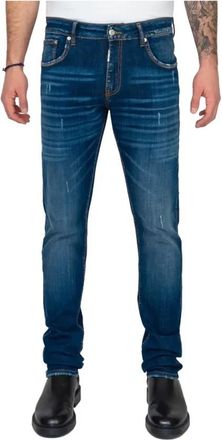 My Brand Essentiel Green Label Jeans - Heren - Slim Fit Jeans - Blauw - W34 - Leer - Jeans