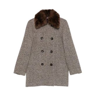 Liu Jo Coats - female - Liu Jo - Double-Breasted Coats - Brown - M - Coats