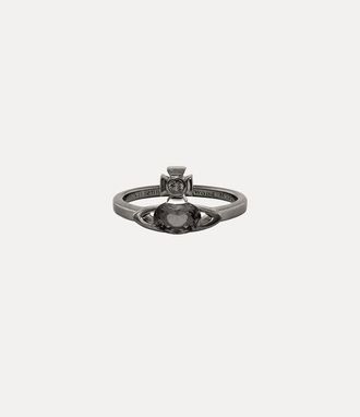 Vivienne Westwood Allie Ring Ruthenium-grey-cz Ruthenium-grey-cz Unisex